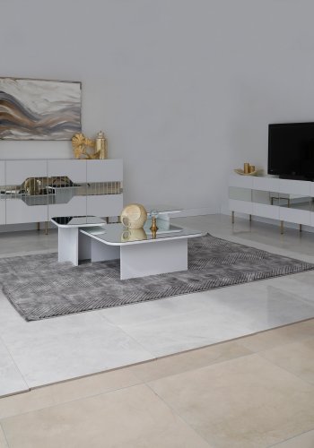 NORDVÄRK Jazz sofabordsst, hvid