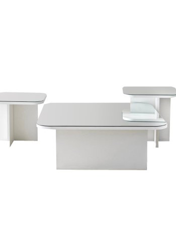 NORDVÄRK Jazz sofabordsst, hvid