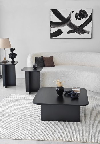 NORDVÄRK Blues sofabordsst, sort