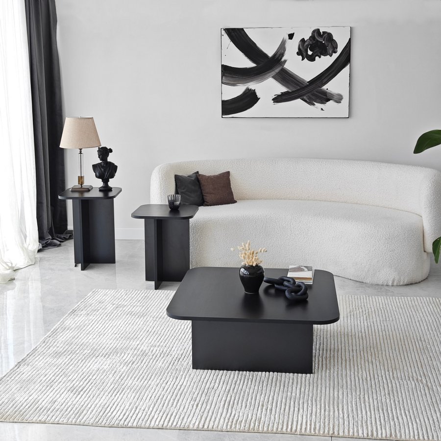 NORDVÄRK Blues sofabordsst, sort