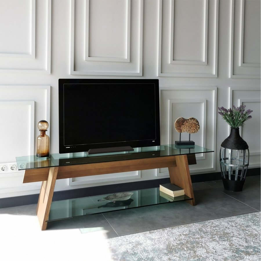NORDVÄRK TV202 TV Stand, WalnutGrn