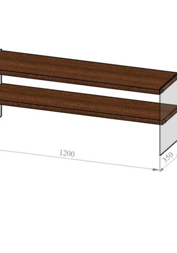 NORDVÄRK TV100 TV Stand, Walnut