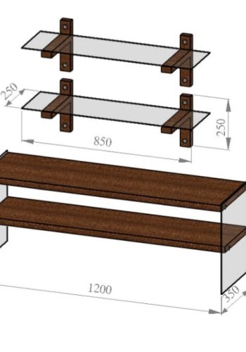 NORDVÄRK TV102 TV Unit, Walnut