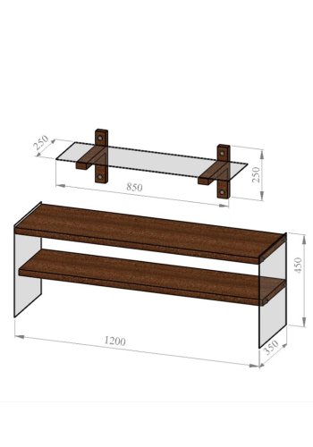 NORDVÄRK TV104 TV Unit, Walnut