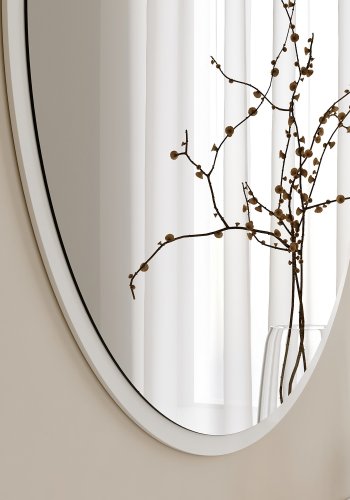 NORDVÄRK Dekorativt spejl, hvid