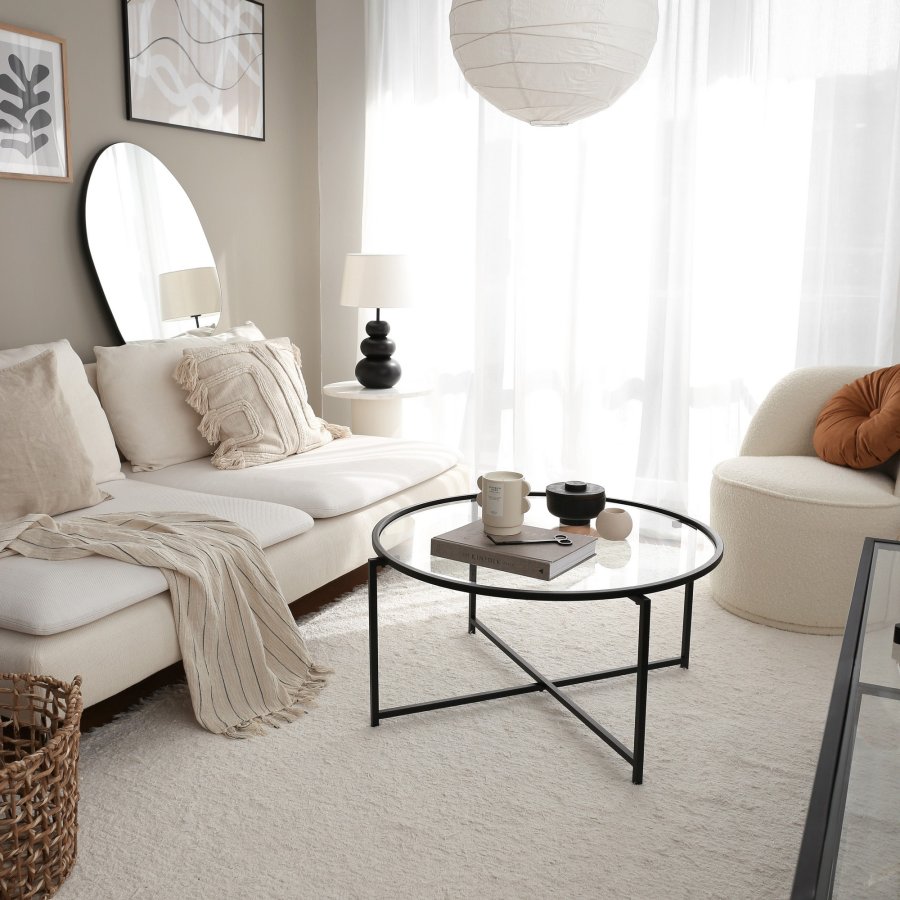 NORDVÄRK Sol sofabord, mat sort