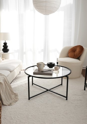 NORDVÄRK Sol sofabord, mat sort