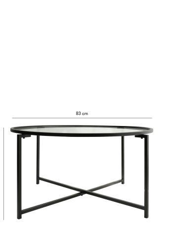 NORDVÄRK Sol sofabord, mat sort