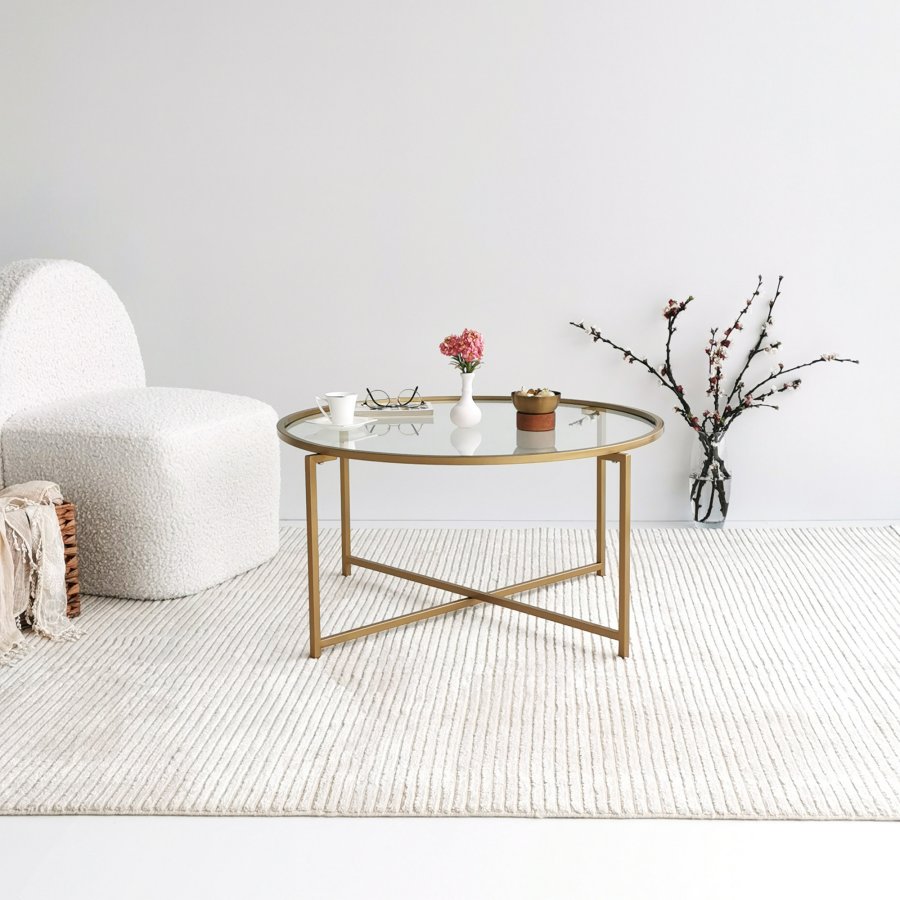 NORDVÄRK Guld sol sofabord, guld