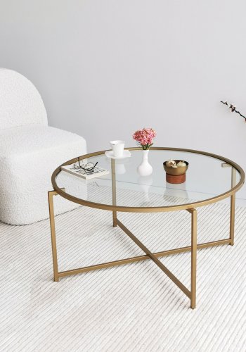 NORDVÄRK Guld sol sofabord, guld