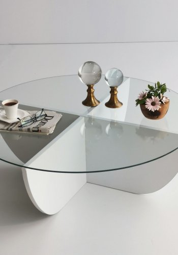 NORDVÄRK Lily sofabord, hvid