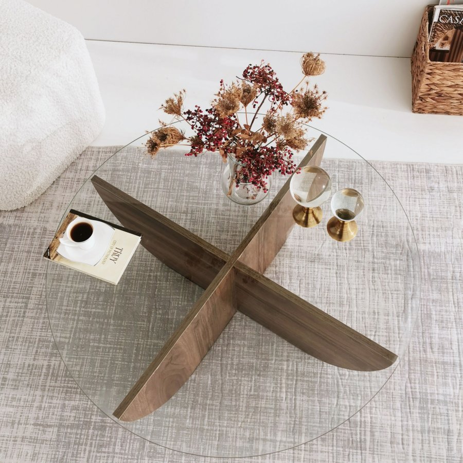 NORDVÄRK Lily sofabord, valnd