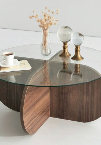 NORDVÄRK Bubble sofabord, valnd