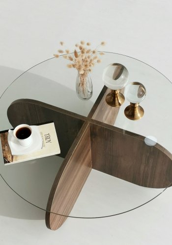 NORDVÄRK Bubble sofabord, valnd