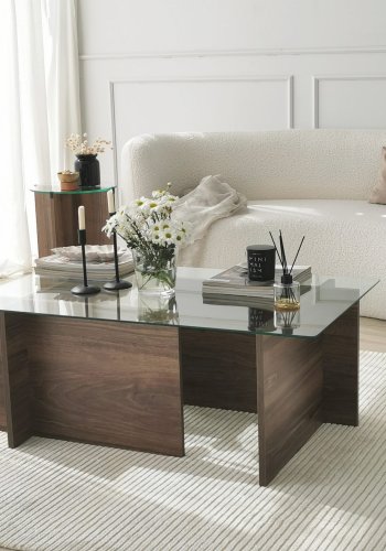 NORDVÄRK Escape sofabord, valnd