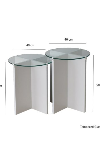 NORDVÄRK Redebord for liljer (2 stk), hvid