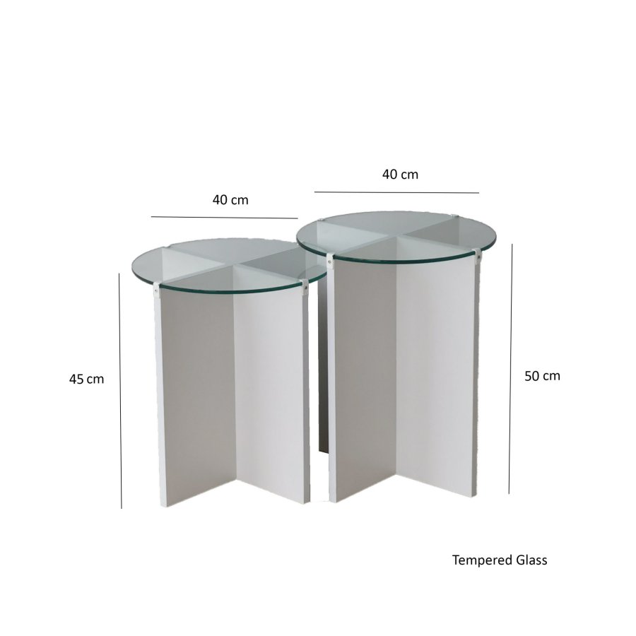 NORDVÄRK Redebord for liljer (2 stk), hvid