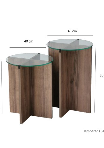 NORDVÄRK Redebord for liljer (2 stk), valnd