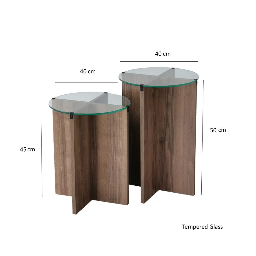 NORDVÄRK Redebord for liljer (2 stk), valnd