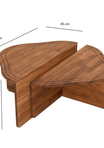 NORDVÄRK Altopiano sofabord, kastanje