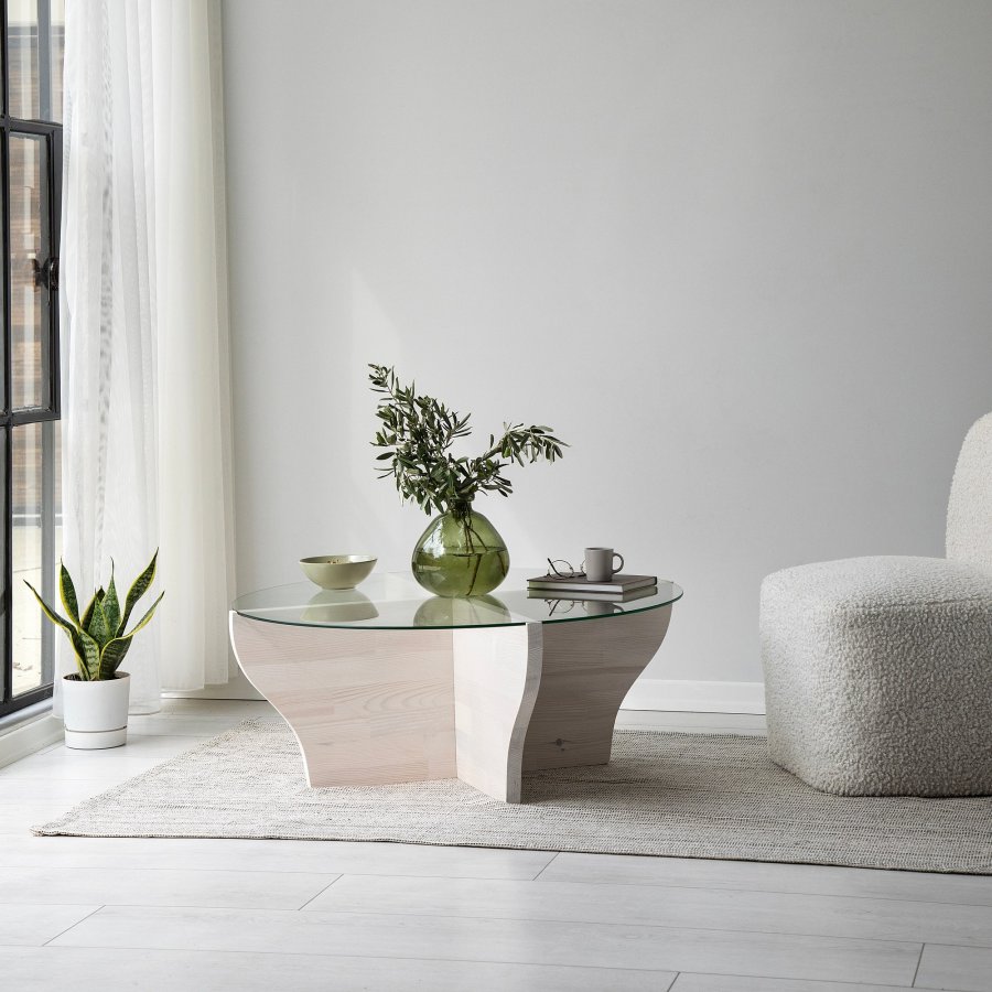 NORDVÄRK Amphora sofabord, hvid