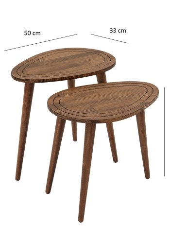 NORDVÄRK Sdt redebord (2 stykker), valnd