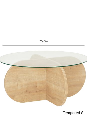 NORDVÄRK Bubble sofabord, safir eg