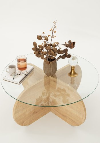 NORDVÄRK Bubble sofabord, safir eg