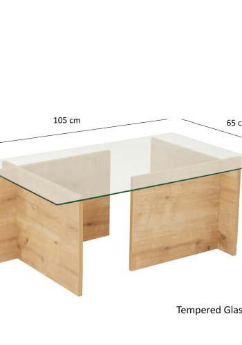 NORDVÄRK Escape sofabord, safir eg