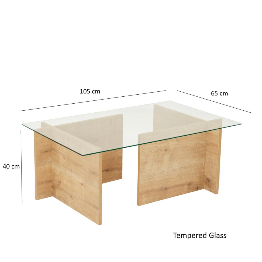 NORDVÄRK Escape sofabord, safir eg