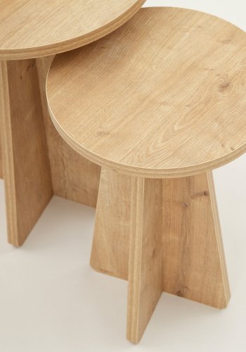 NORDVÄRK Svampebord (2 stk), safir eg