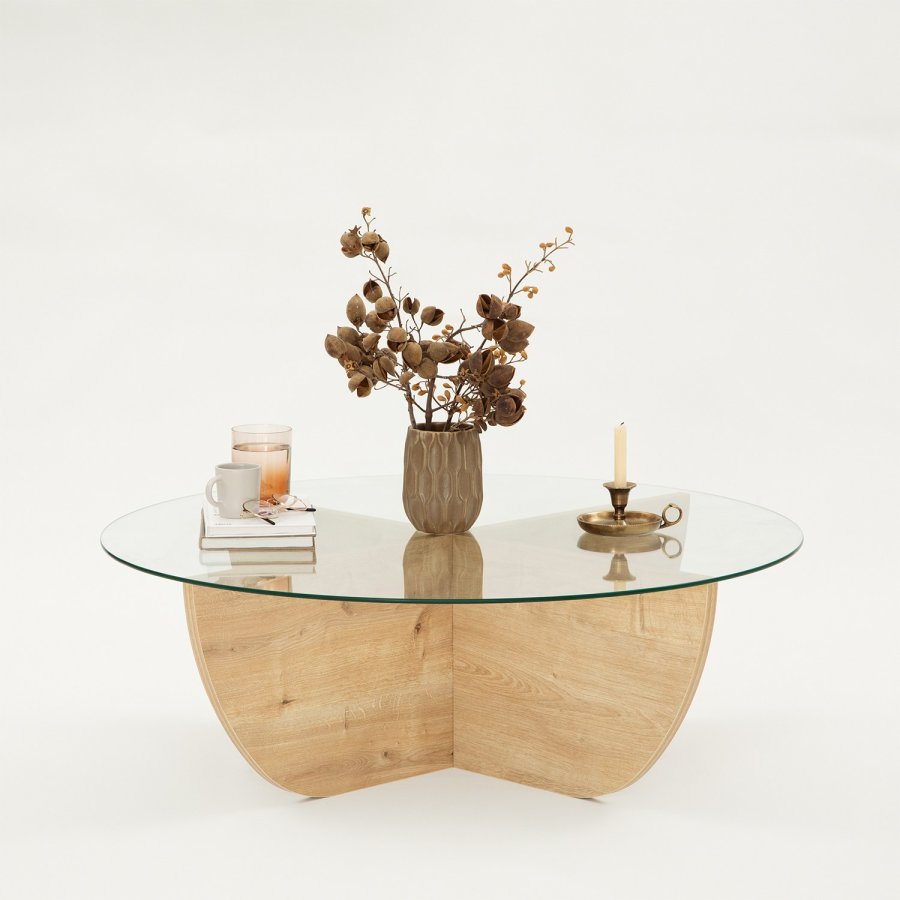 NORDVÄRK Lily sofabord, safir eg