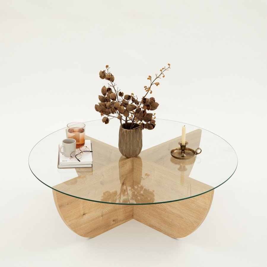 NORDVÄRK Lily sofabord, safir eg