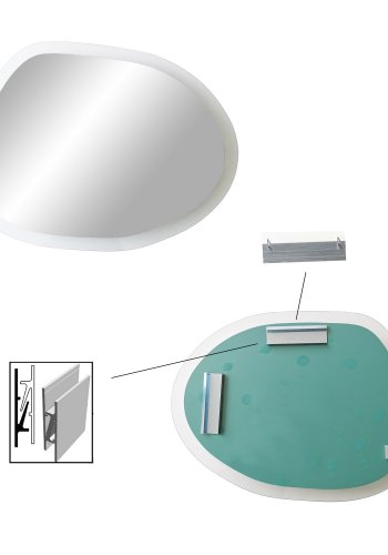 NORDVÄRK Aqua spejl, gennemsigtig