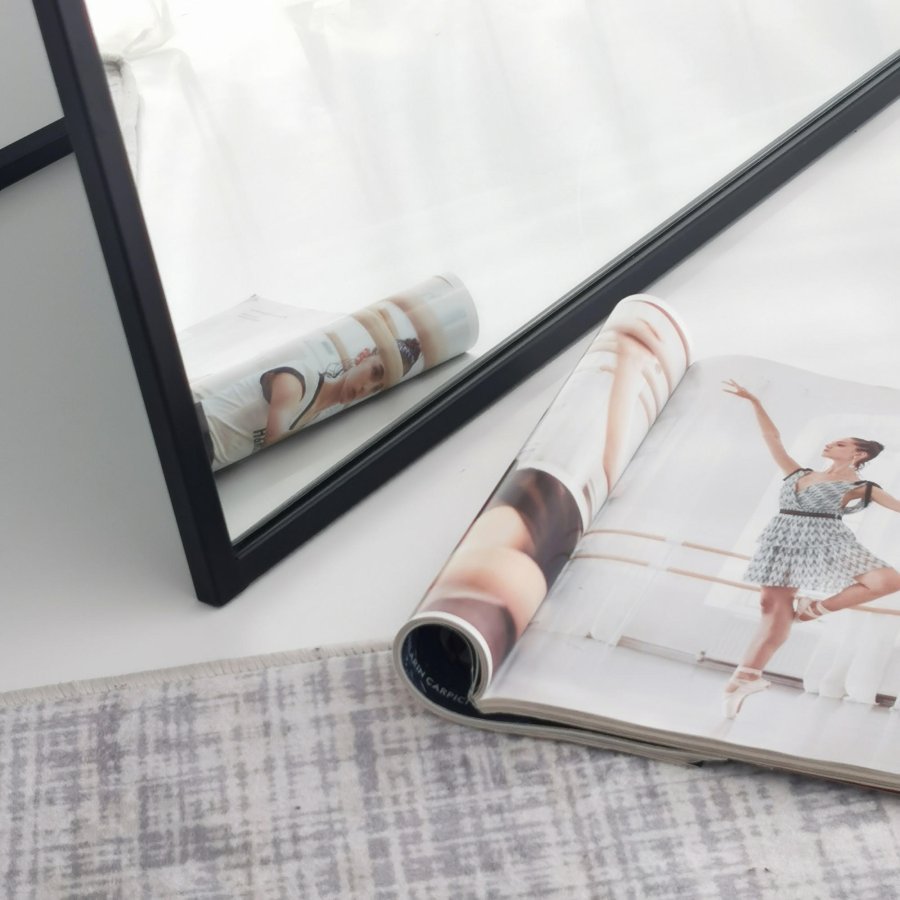 NORDVÄRK Portal Cheval spejl, mat sort