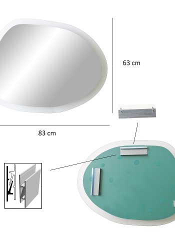 NORDVÄRK Aqua spejl, gennemsigtig