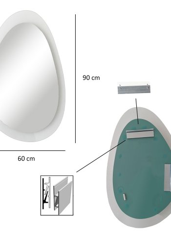 NORDVÄRK Aqua spejl, gennemsigtig