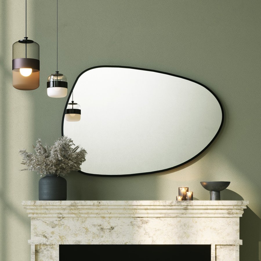 NORDVÄRK Pietra spejl, sort