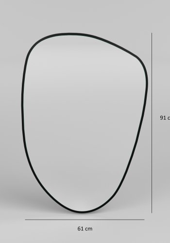 NORDVÄRK Pietra spejl, sort