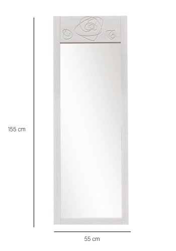 NORDVÄRK Roses Cheval Spejl, Hvid