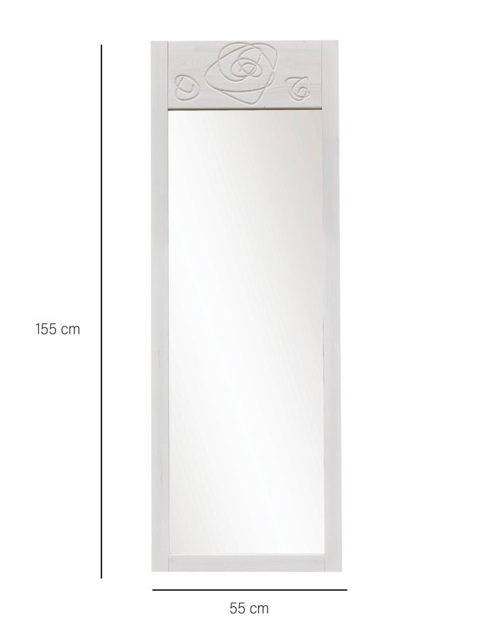 NORDVÄRK Roses Cheval Spejl, Hvid