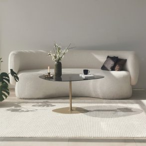 NORDVÄRK Soho sofabord, mrkegrGuld