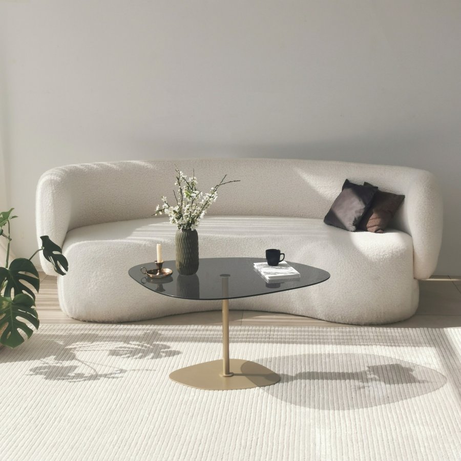 NORDVÄRK Soho sofabord, mrkegrGuld