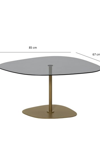 NORDVÄRK Soho sofabord, mrkegrGuld