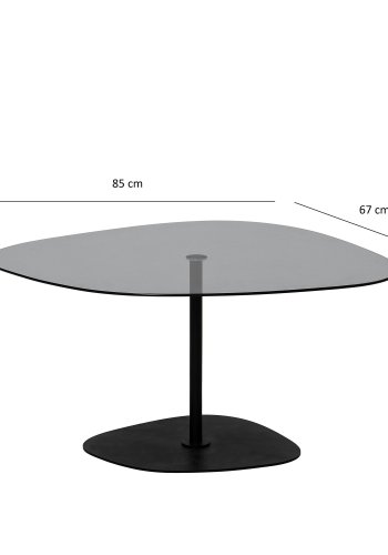 NORDVÄRK Soho sofabord, mrkegrSort