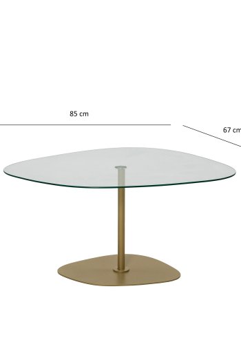 NORDVÄRK Soho sofabord, gennemsigtigtGuld