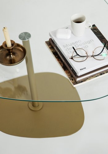 NORDVÄRK Soho sofabord, gennemsigtigtGuld