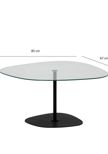 NORDVÄRK Soho sofabord, gennemsigtigtSort