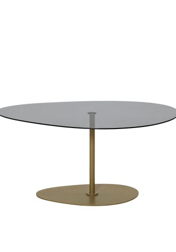 NORDVÄRK Porto sofabord, mrkegrGuld