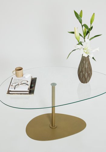 NORDVÄRK Porto sofabord, gennemsigtigtGuld